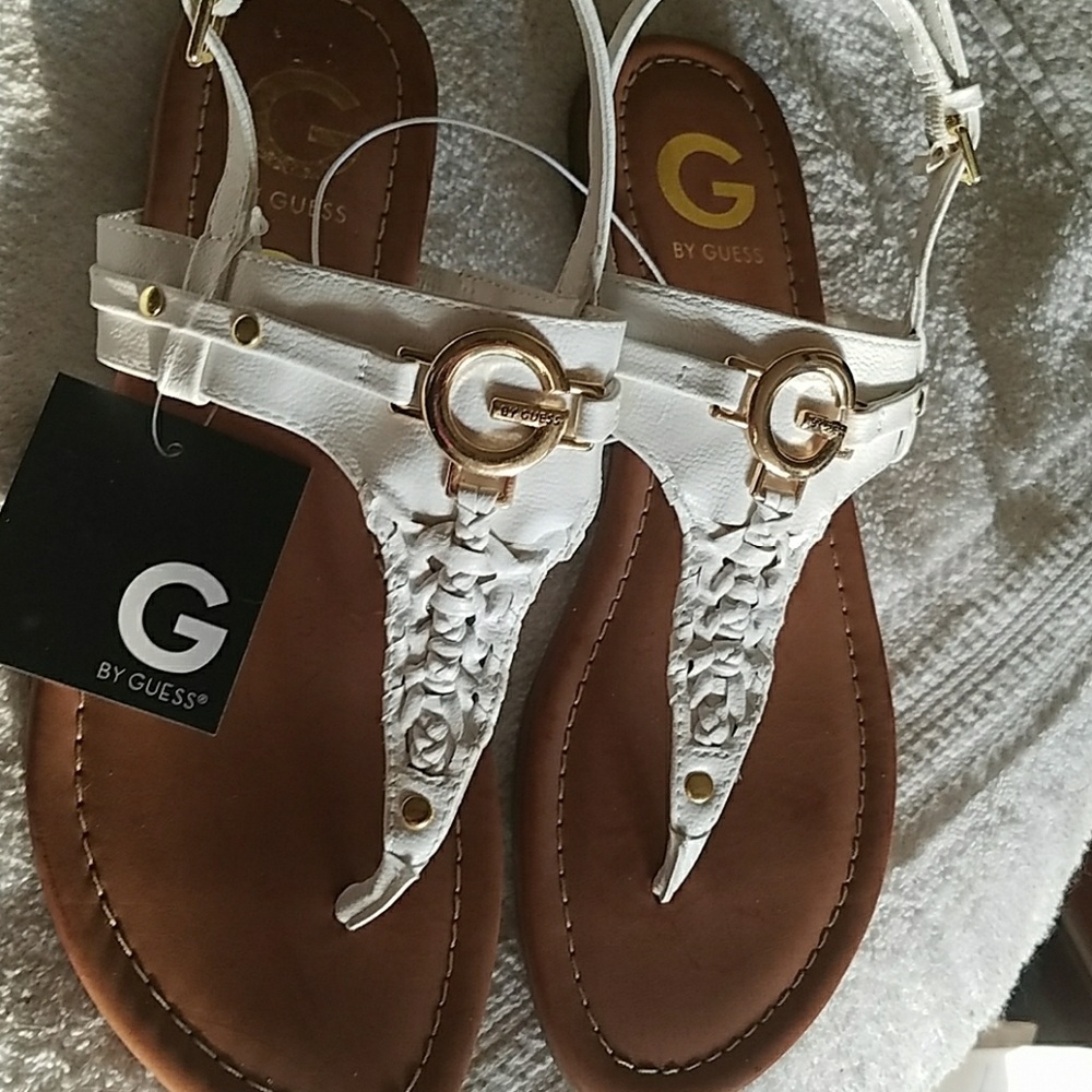 Nwt G by Guess white sandals